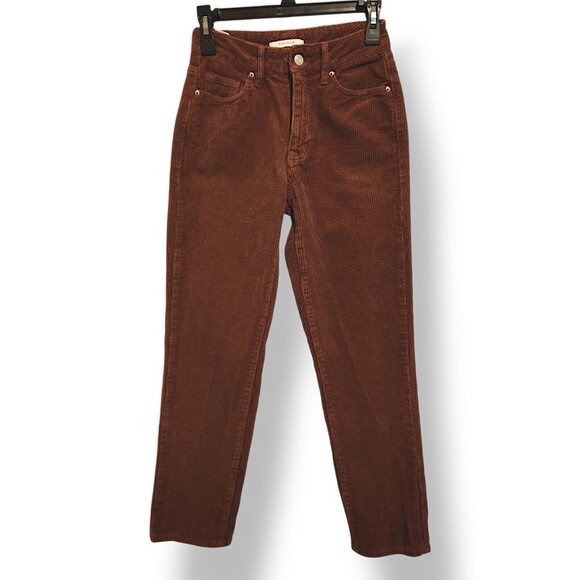 Pacsun Juniors Size 23 Brown Skater Core High-Rise Mom Jean Corduroy Pants - Picture 1 of 5